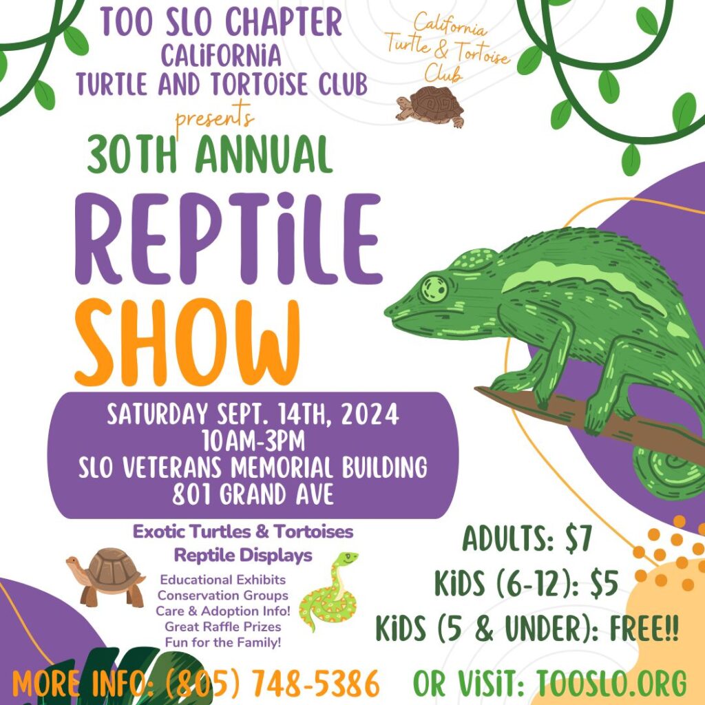 TOO SLO's 30th Reptile Show Flyer